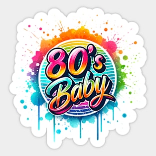 80s Baby Sticker